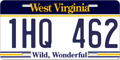 WV license plate 1HQ462