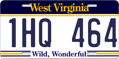 WV license plate 1HQ464
