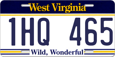 WV license plate 1HQ465