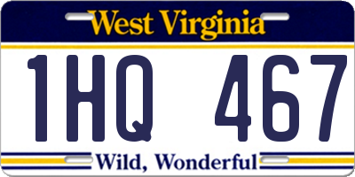 WV license plate 1HQ467