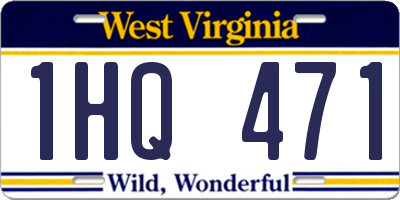WV license plate 1HQ471