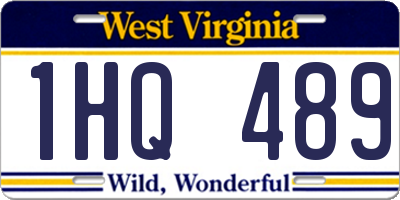 WV license plate 1HQ489