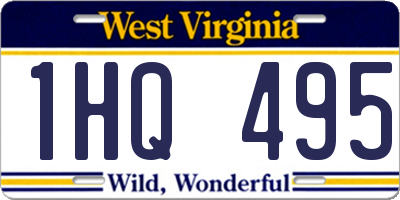WV license plate 1HQ495