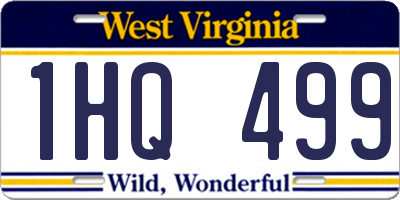 WV license plate 1HQ499