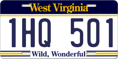 WV license plate 1HQ501