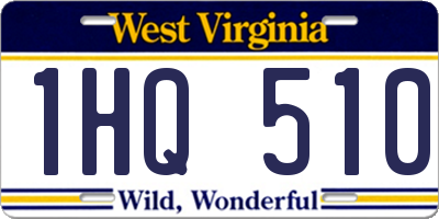 WV license plate 1HQ510