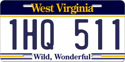 WV license plate 1HQ511