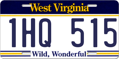 WV license plate 1HQ515