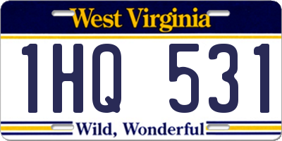 WV license plate 1HQ531