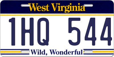 WV license plate 1HQ544