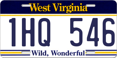 WV license plate 1HQ546