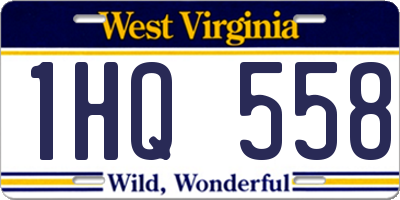 WV license plate 1HQ558
