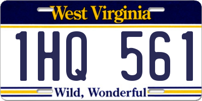 WV license plate 1HQ561