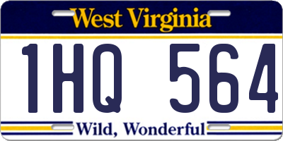 WV license plate 1HQ564