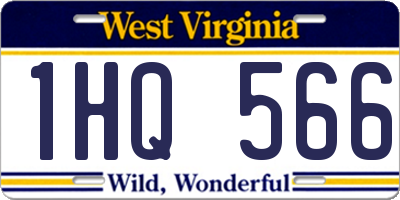 WV license plate 1HQ566