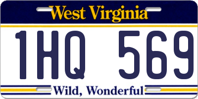 WV license plate 1HQ569