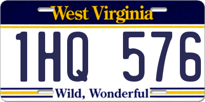 WV license plate 1HQ576