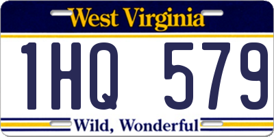 WV license plate 1HQ579