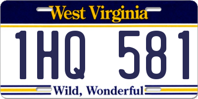 WV license plate 1HQ581