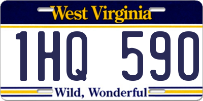 WV license plate 1HQ590