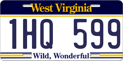 WV license plate 1HQ599