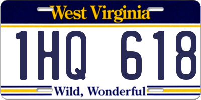 WV license plate 1HQ618