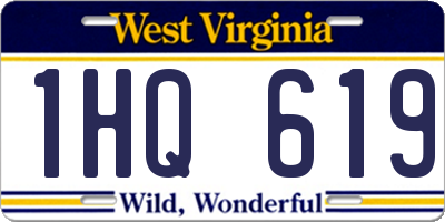 WV license plate 1HQ619
