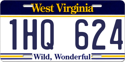 WV license plate 1HQ624
