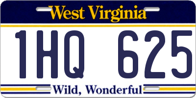 WV license plate 1HQ625