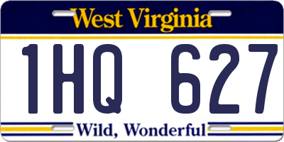 WV license plate 1HQ627