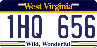 WV license plate 1HQ656