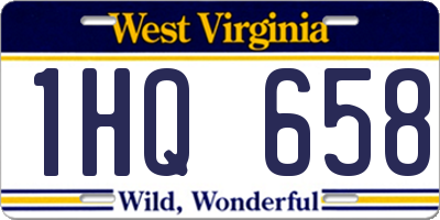 WV license plate 1HQ658