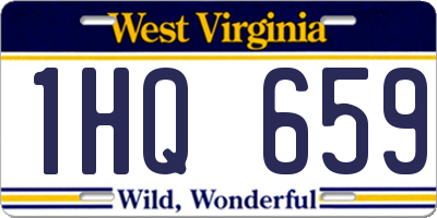 WV license plate 1HQ659