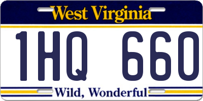 WV license plate 1HQ660