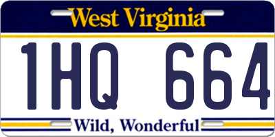 WV license plate 1HQ664