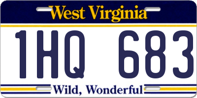 WV license plate 1HQ683