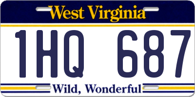 WV license plate 1HQ687
