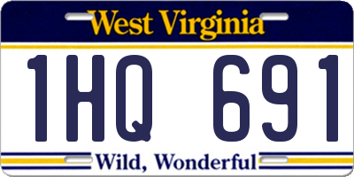 WV license plate 1HQ691