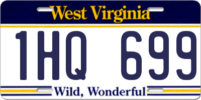 WV license plate 1HQ699