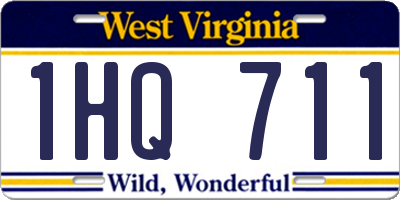 WV license plate 1HQ711