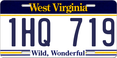 WV license plate 1HQ719