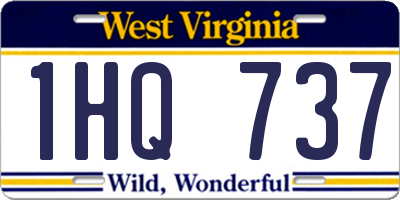 WV license plate 1HQ737