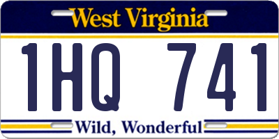 WV license plate 1HQ741