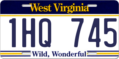 WV license plate 1HQ745