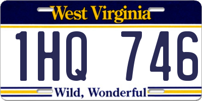 WV license plate 1HQ746