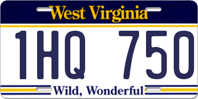 WV license plate 1HQ750