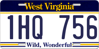 WV license plate 1HQ756