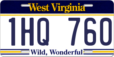 WV license plate 1HQ760