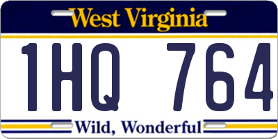WV license plate 1HQ764