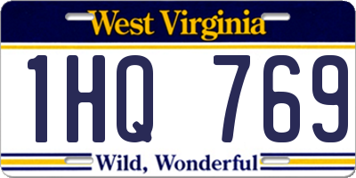 WV license plate 1HQ769
